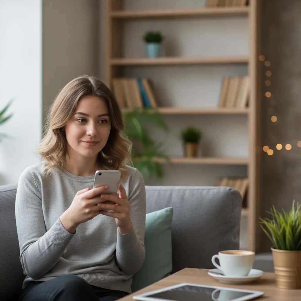 Pessoa olhando para o celular com dúvida sobre como responder convite de última hora do crush