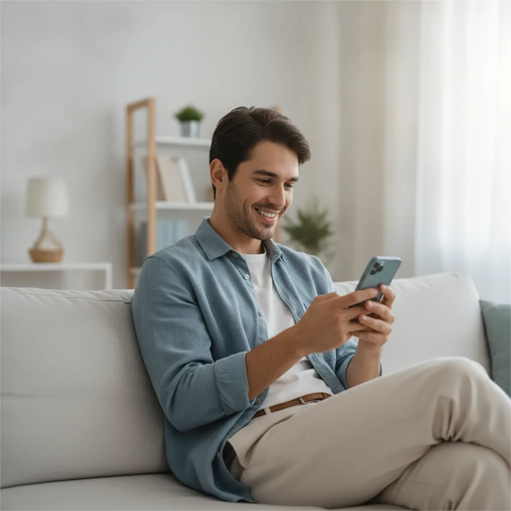 Pessoa segurando celular com dúvida sobre o que responder no Tinder