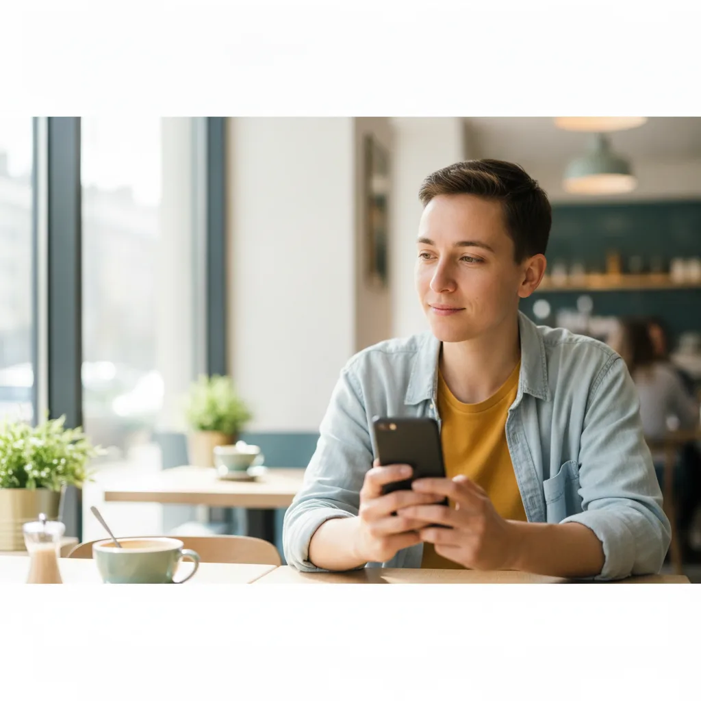 Pessoa segurando celular com dúvida sobre como responder crush que demora