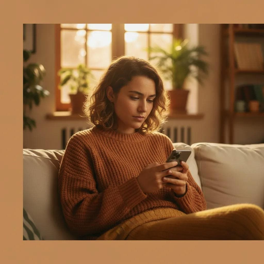 Pessoa segurando celular com dúvida sobre como retomar conversa com crush